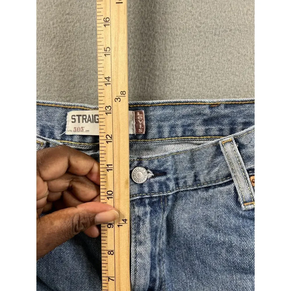 Levi's 505 Men's Relaxed Fit Jeans Stonewash Blue Size 40x30 Classic Style